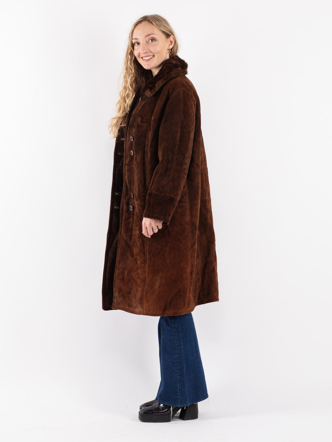 Vintage 70's Women Sheepskin in Brown