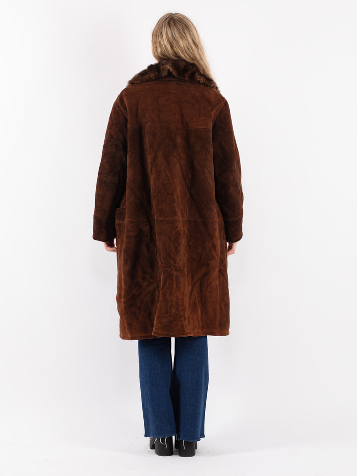 Vintage 70's Women Sheepskin in Brown