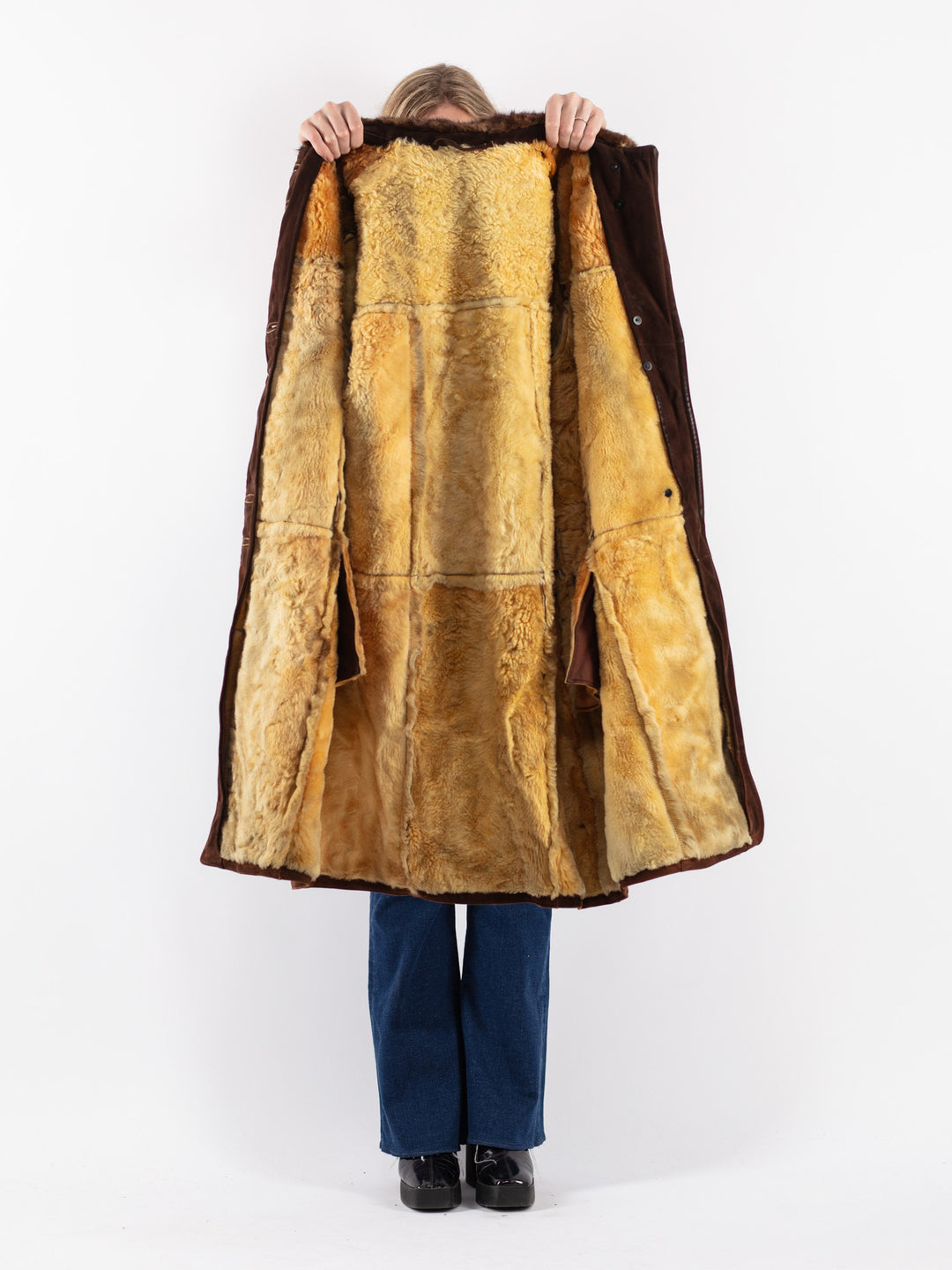 Vintage 70's Women Sheepskin in Brown