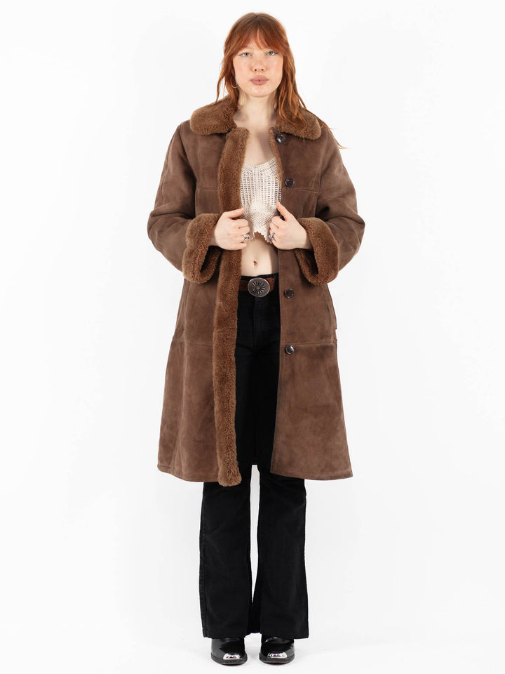 Vintage 70's Women Sheepskin in BrownV9820