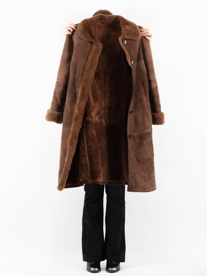 Vintage 70's Women Sheepskin in BrownV9820