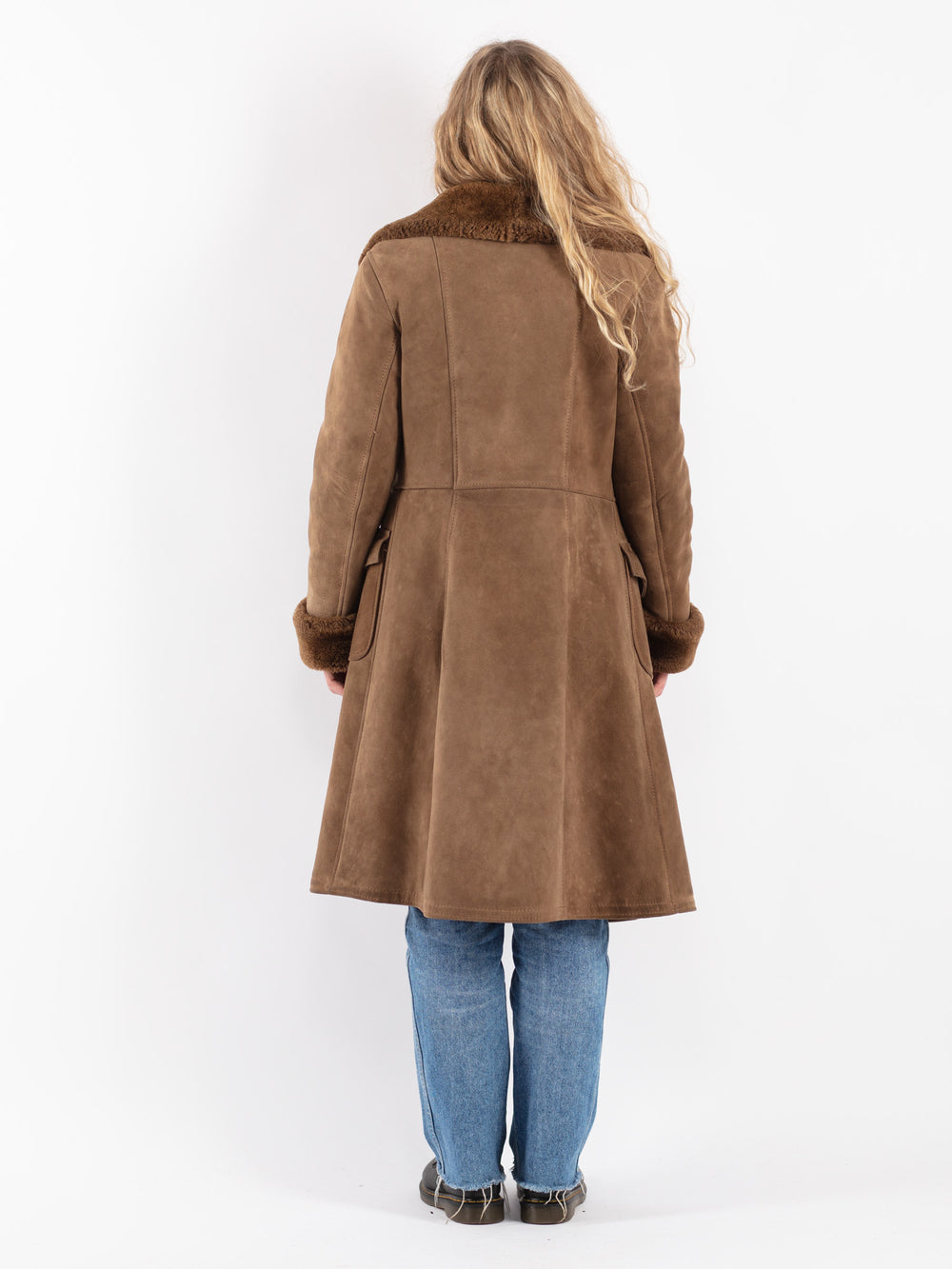 Vintage 70's Women Sheepskin Coat in BrownV9071