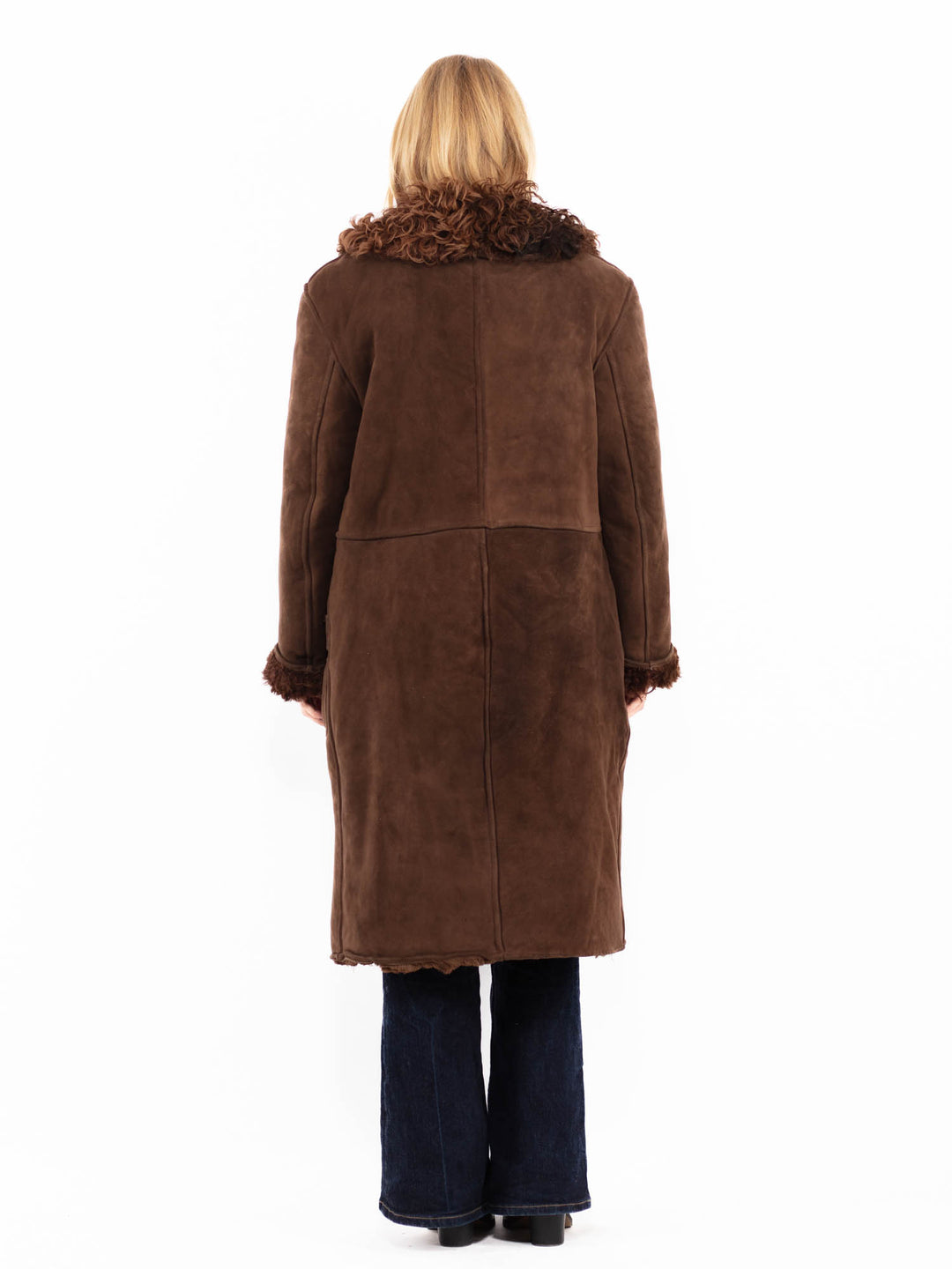 Vintage 70's Penny Lane Sheepskin Coat in Brown