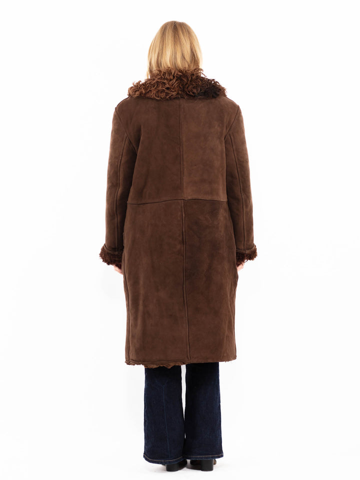 Vintage 70's Penny Lane Sheepskin Coat in Brown