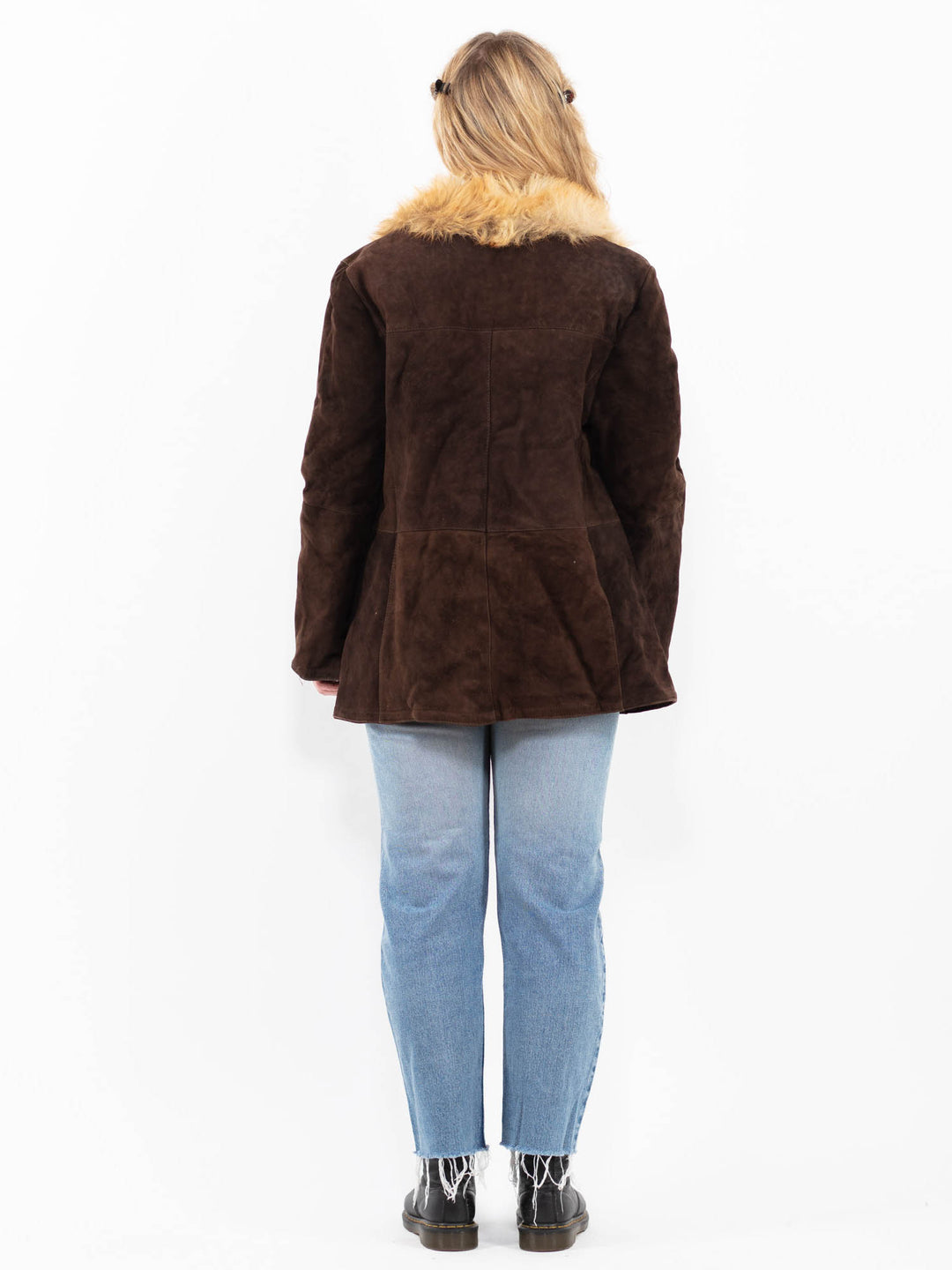 Vintage 70's Women Sheepskin Coat in BrownA0328
