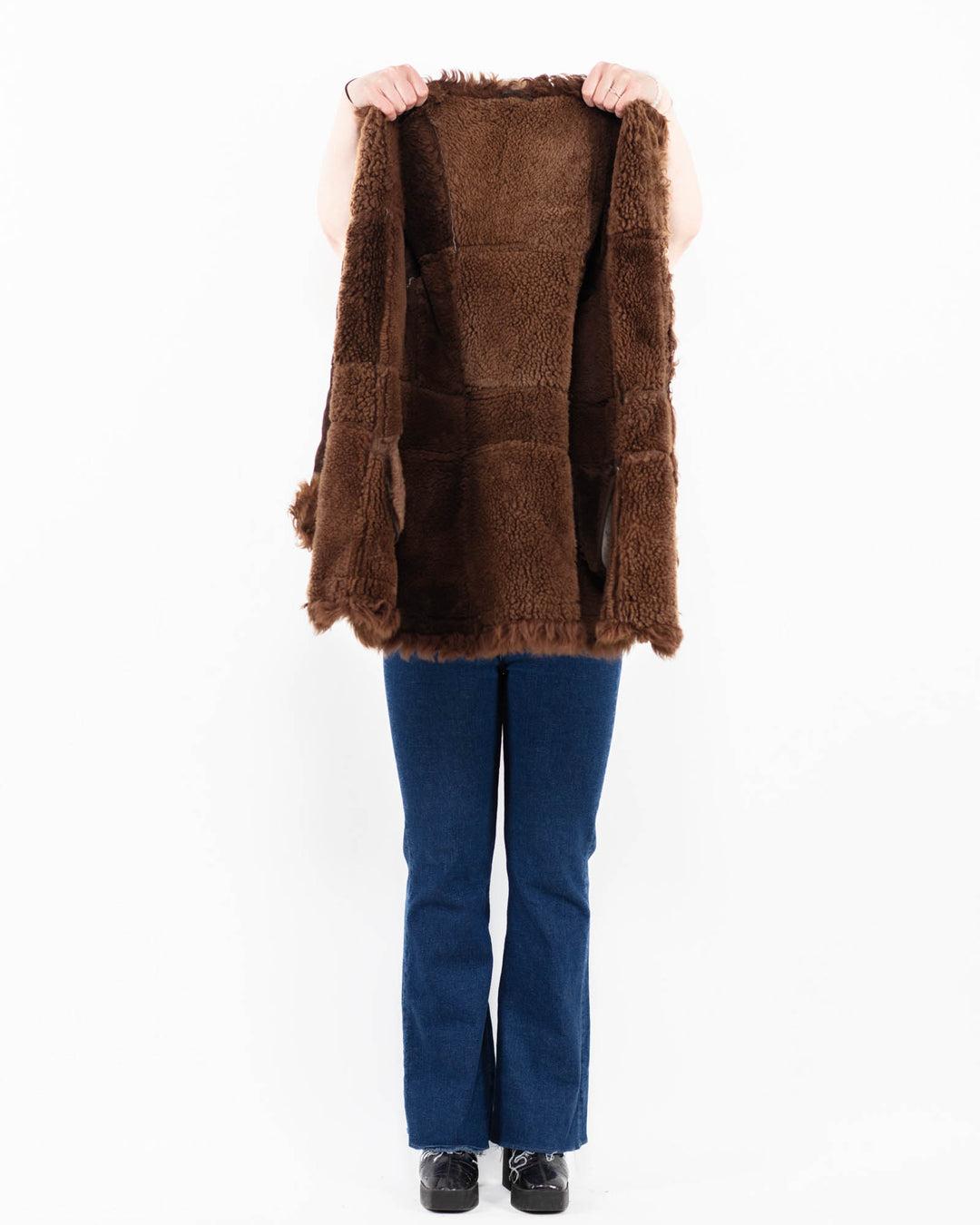Vintage 70's Women Sheepskin Coat in BrownA0028
