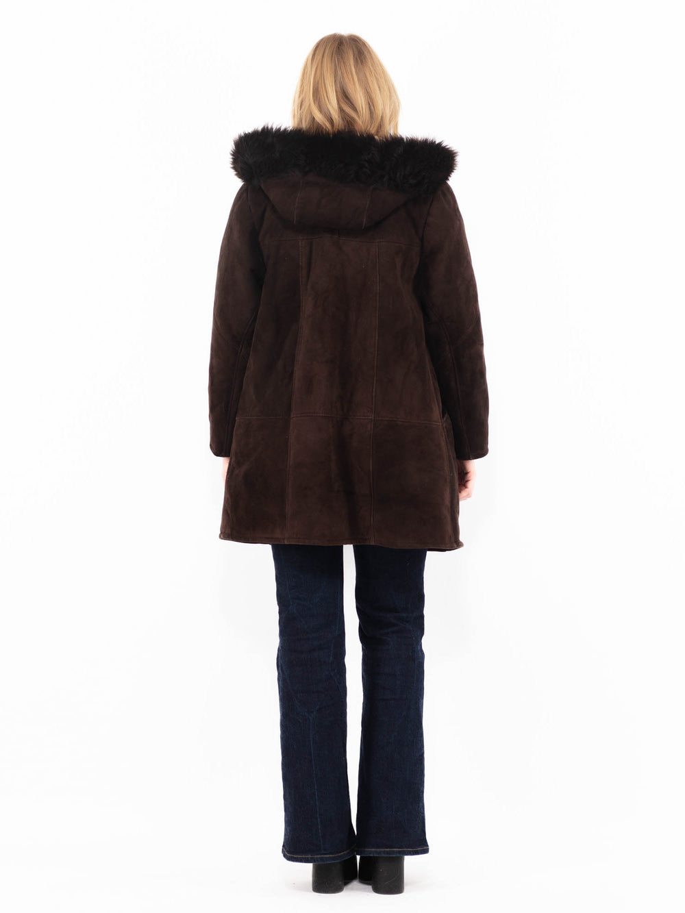 Vintage 70's Women Sheepskin Coat in BrownA1162