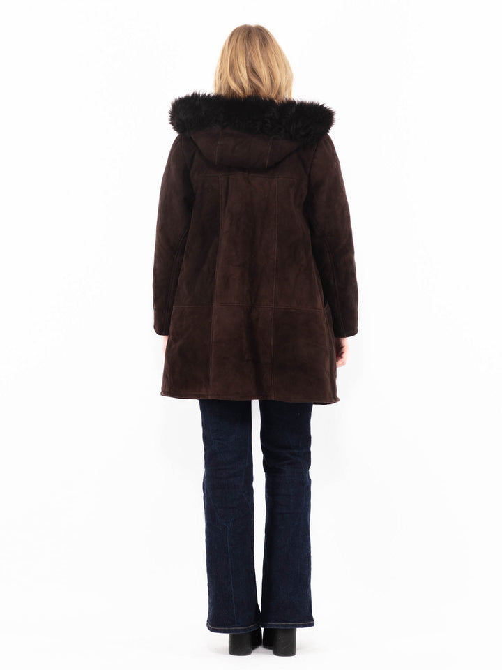 Vintage 70's Women Sheepskin Coat in BrownA1162