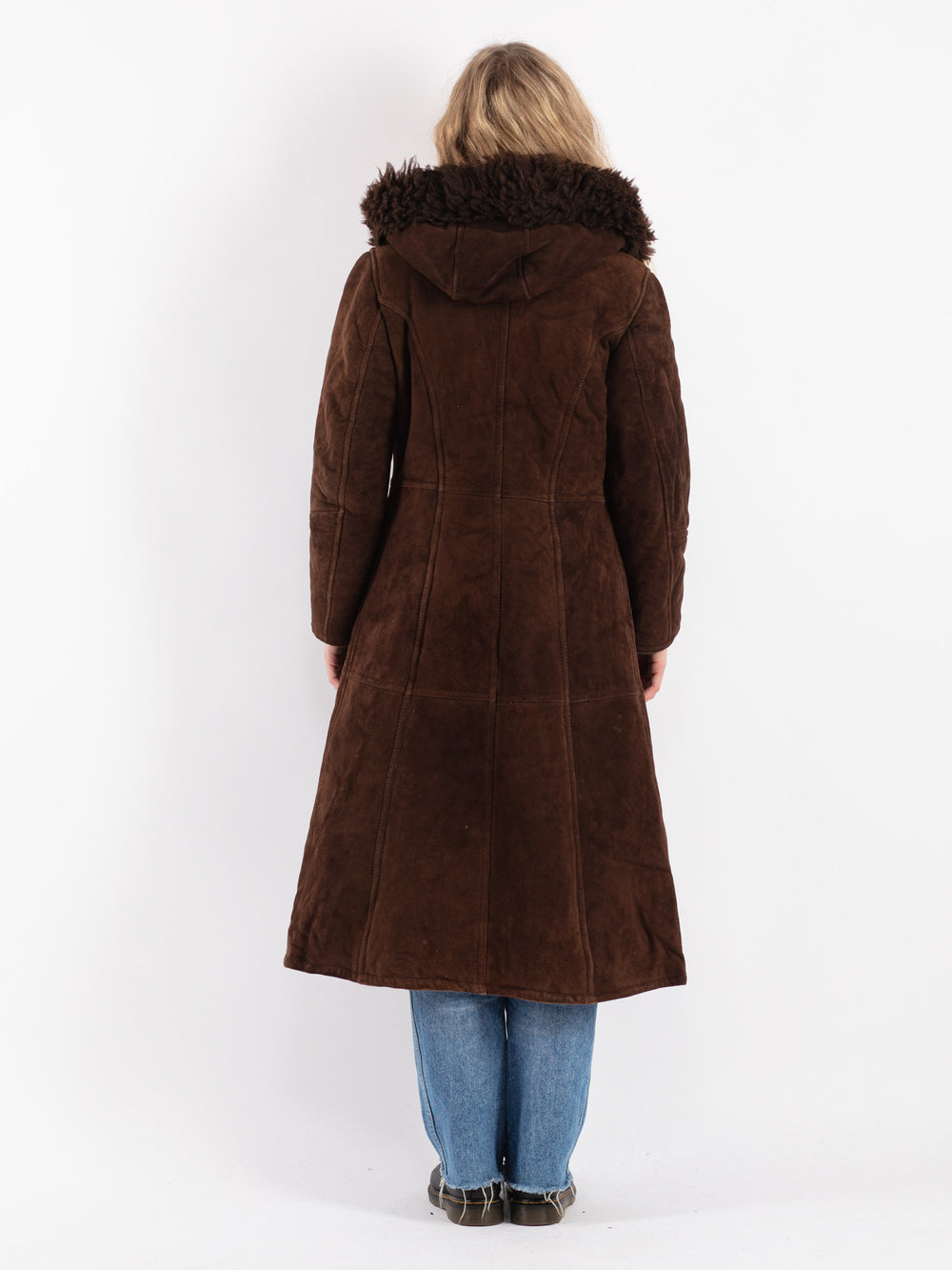Vintage 70's Women Sheepskin Coat in BrownV9075
