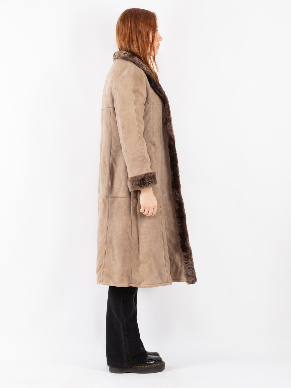 Vintage 70's Women Sheepskin in Beige