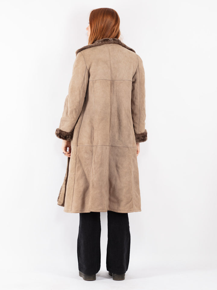 Vintage 70's Women Sheepskin in Beige