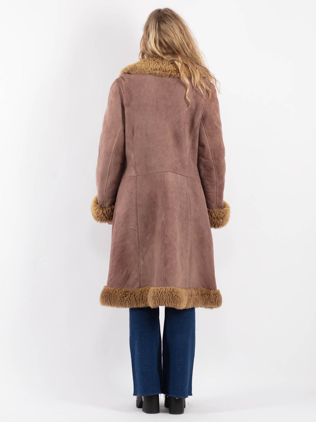 Vintage 70's Women Sheepskin Coat in BrownV9183