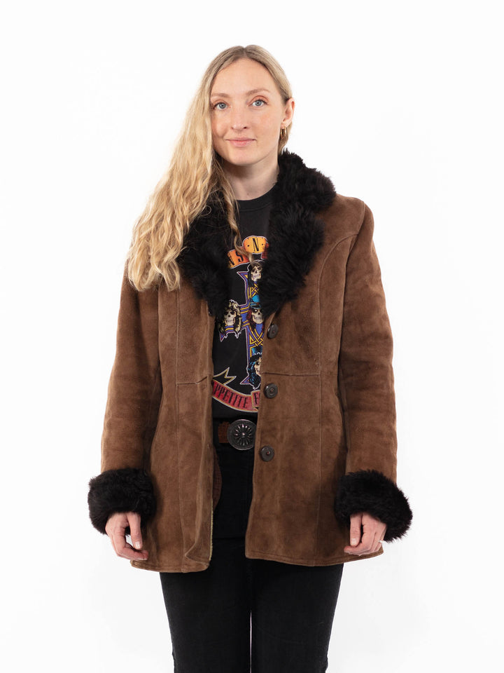 Vintage 70's Women Sheepskin in BrownA0971