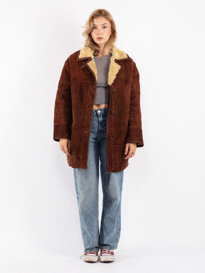Vintage 70's Women Sheepskin in Brown
