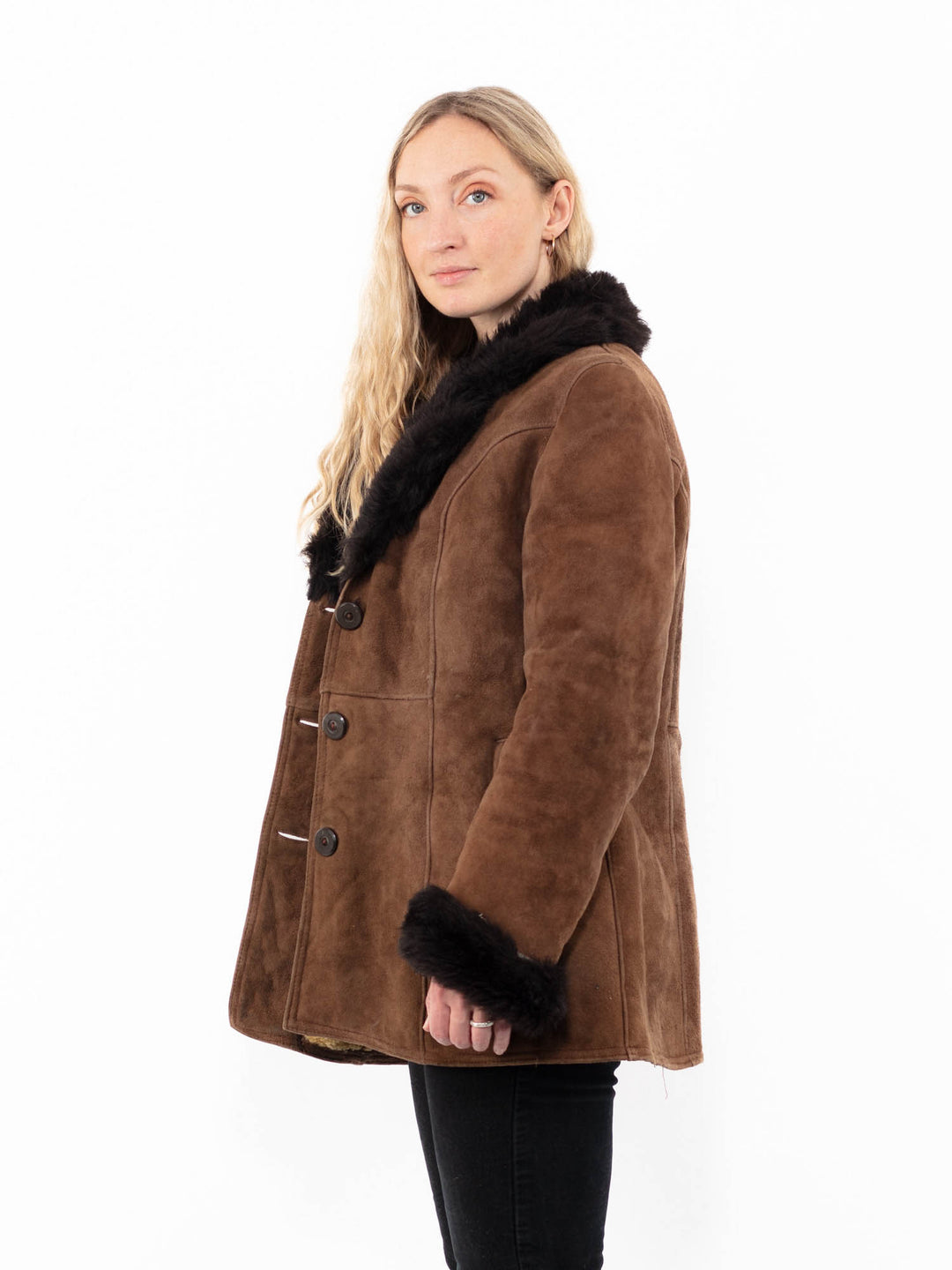 Vintage 70's Women Sheepskin in BrownA0971