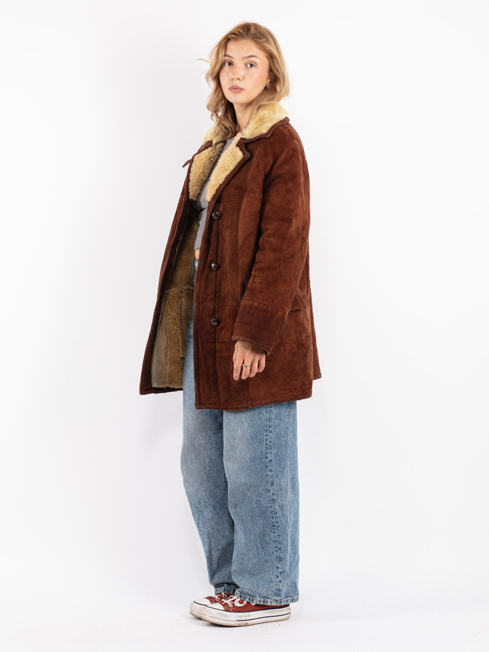 Vintage 70's Women Sheepskin in Brown