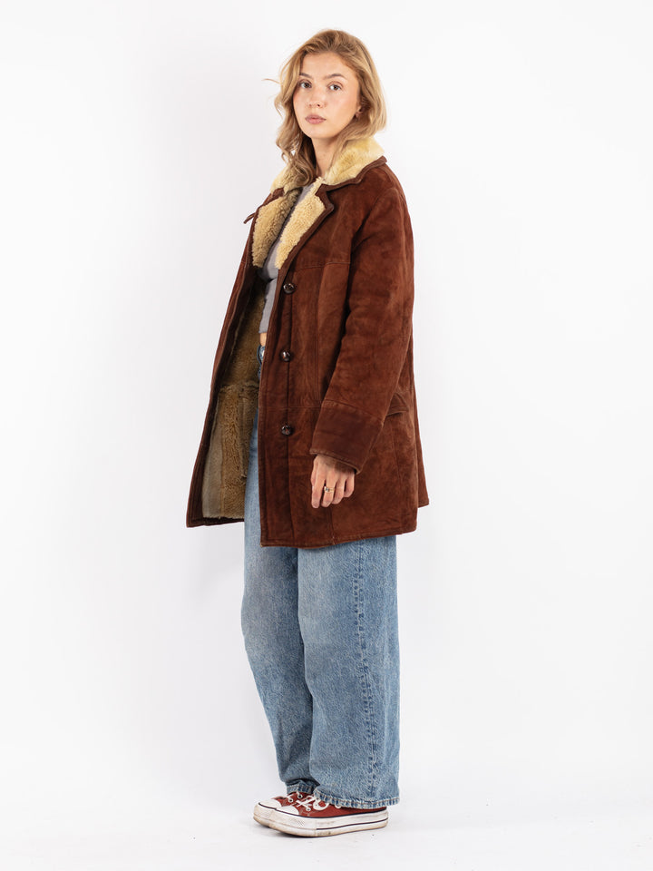 Vintage 70's Women Sheepskin in Brown