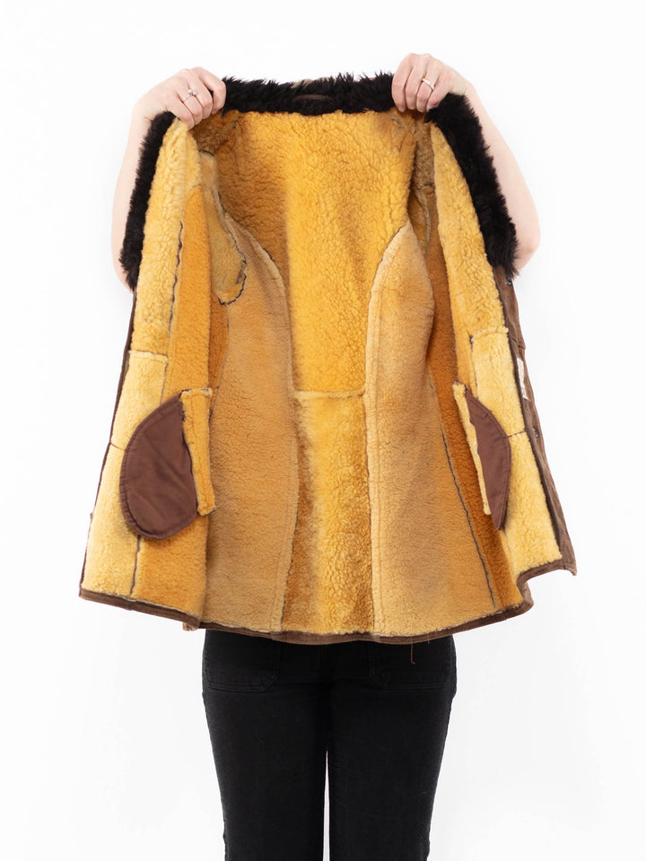 Vintage 70's Women Sheepskin in BrownA0971