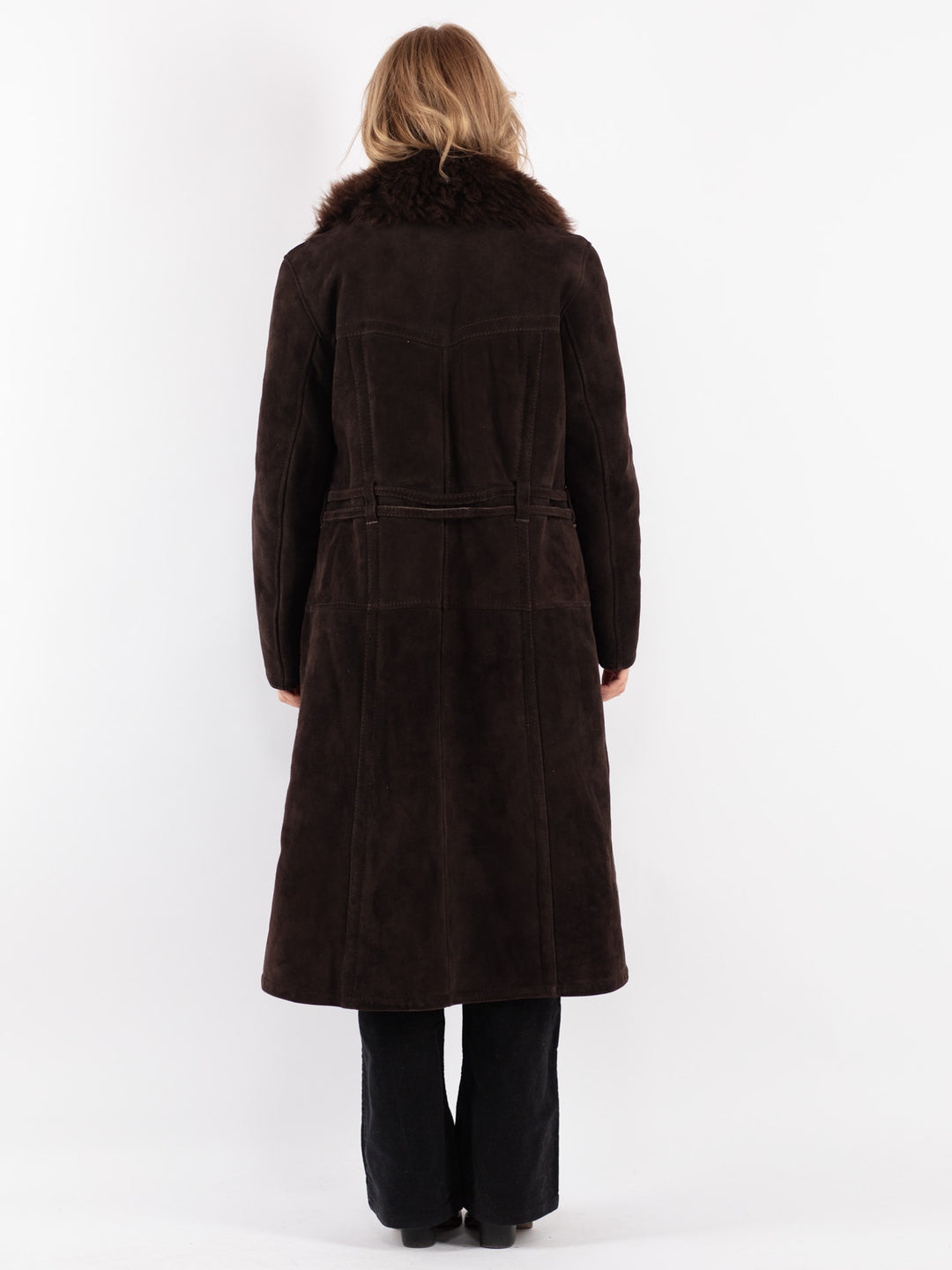 Vintage 70's Women Sheepskin Coat in BrownV8713
