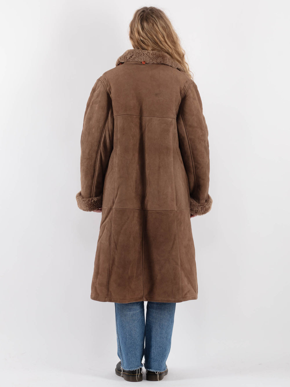 Vintage 70's Women Sheepskin Coat in BrownV9280