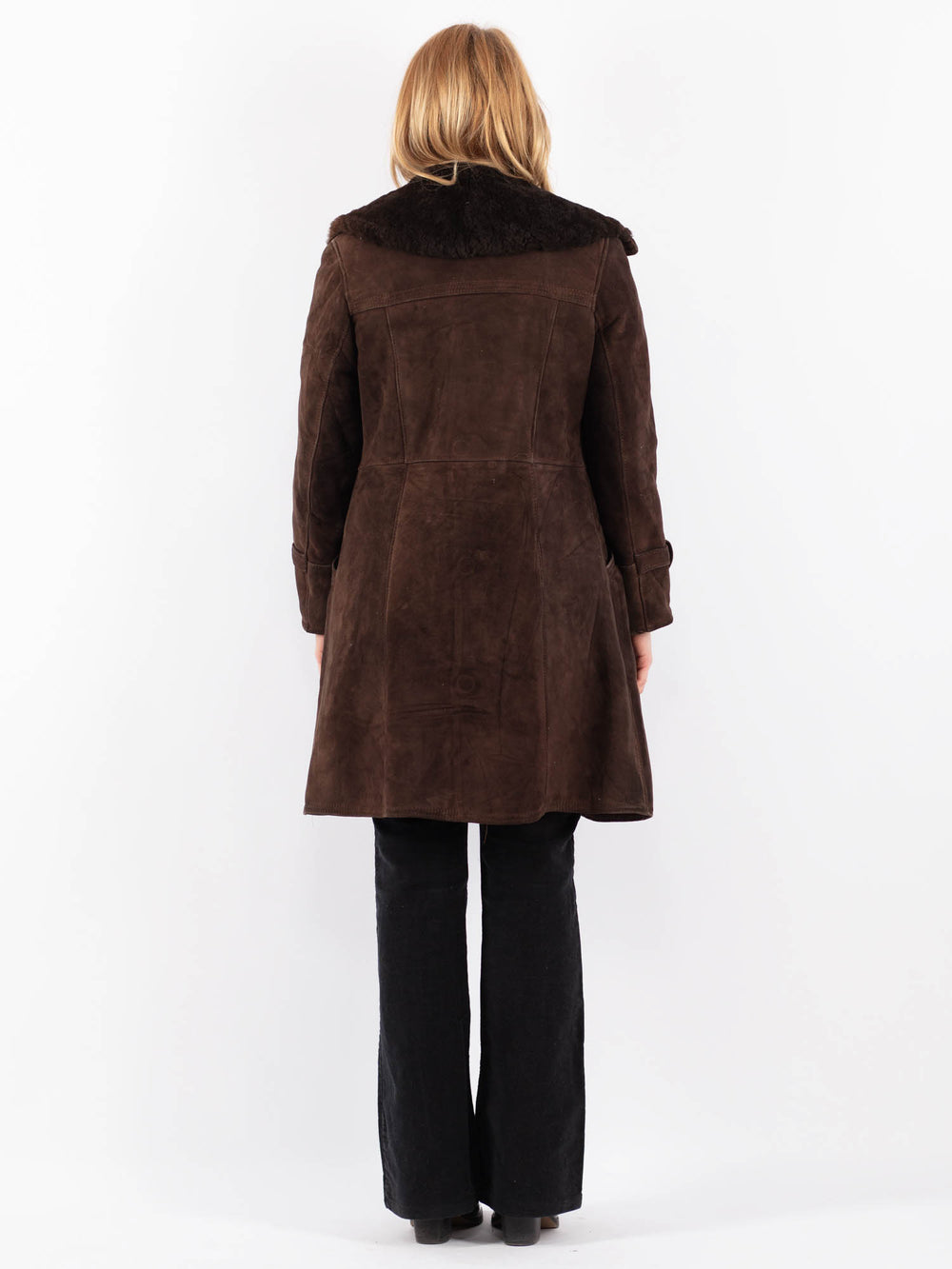 Vintage 70's Women Sheepskin Coat in BrownV9701