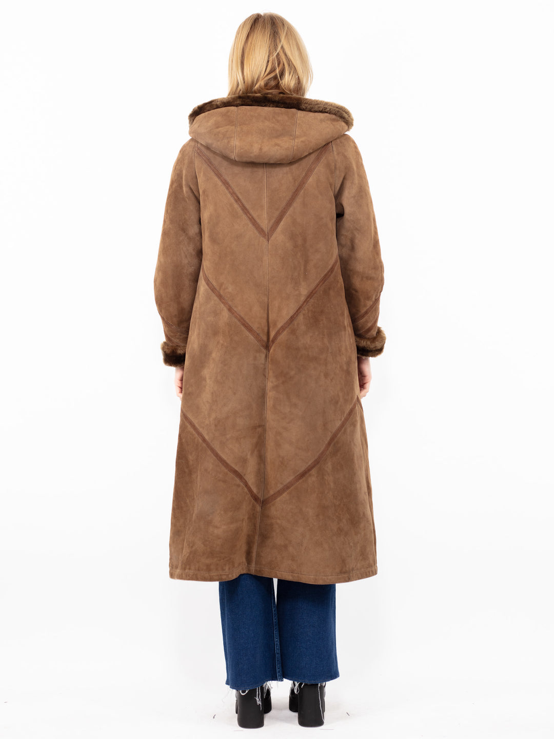 Vintage 70's Women Sheepskin Coat in BrownA0848