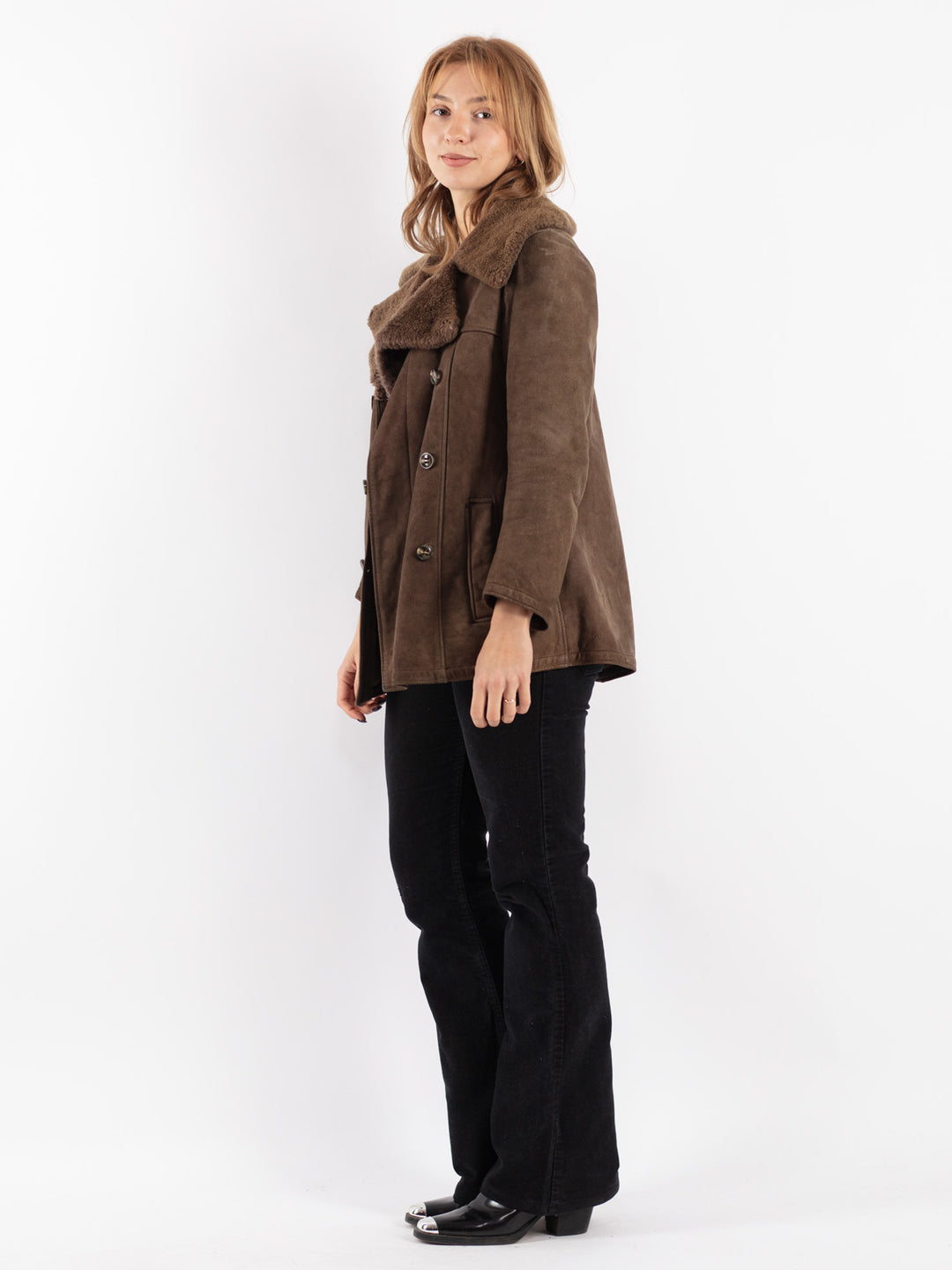 Vintage 70's Women Sheepskin in Brown