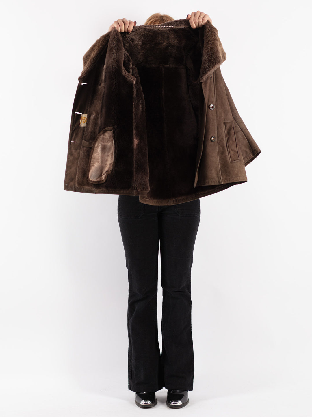 Vintage 70's Women Sheepskin in Brown