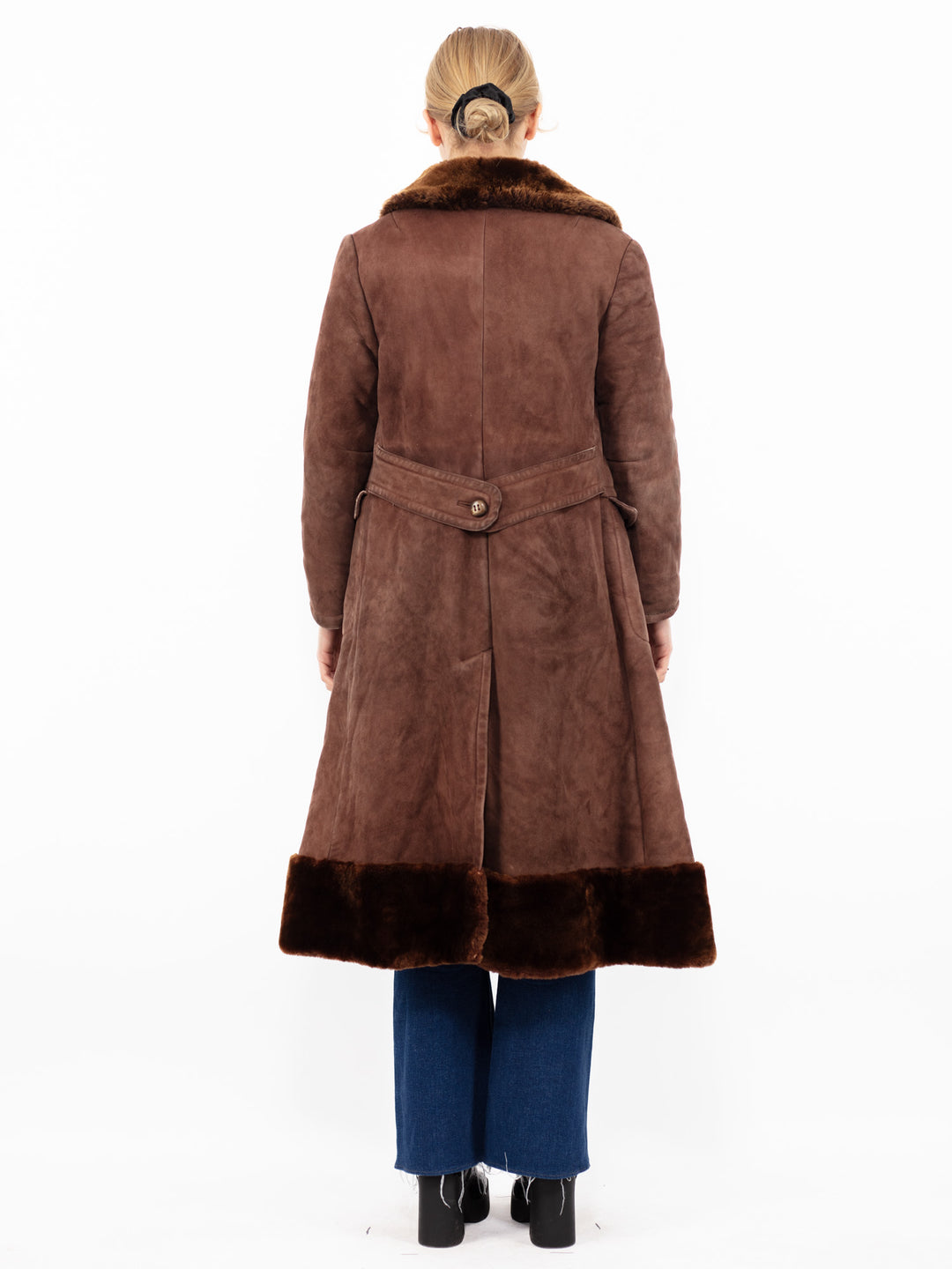 Vintage 70's Women Sheepskin Coat in BrownA0852