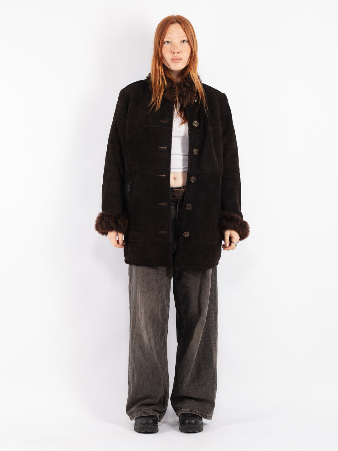 Vintage 70's Women Sheepskin in Brown