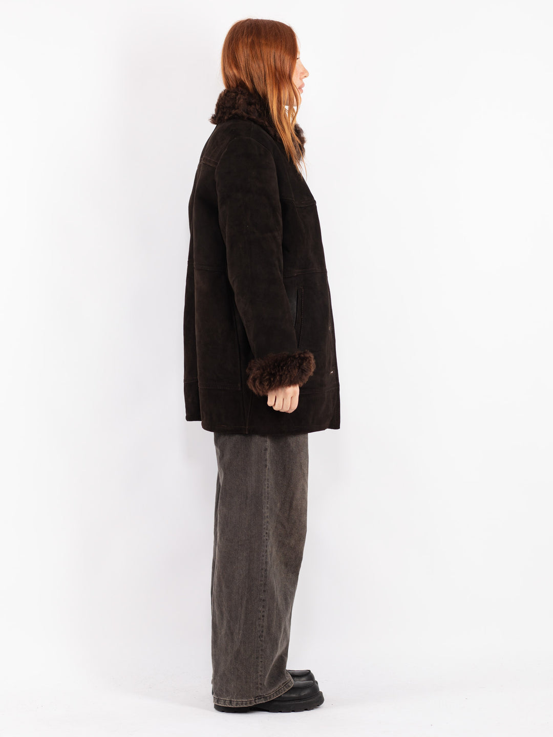Vintage 70's Women Sheepskin in Brown