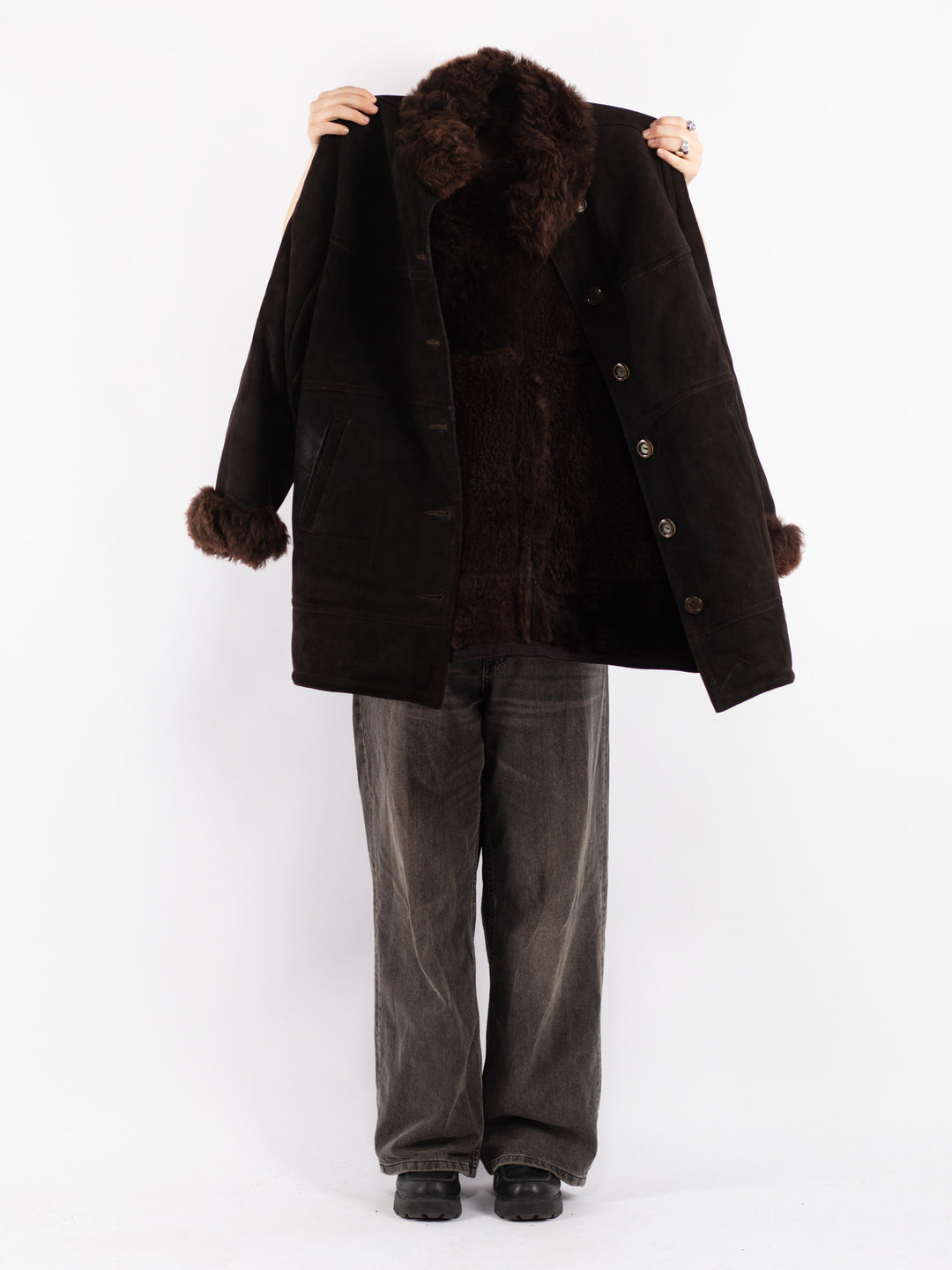 Vintage 70's Women Sheepskin in Brown