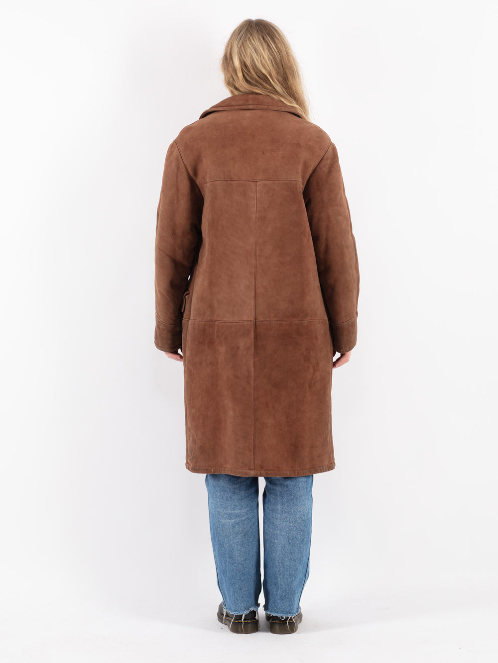Vintage 70's Women Sheepskin Coat in Brown