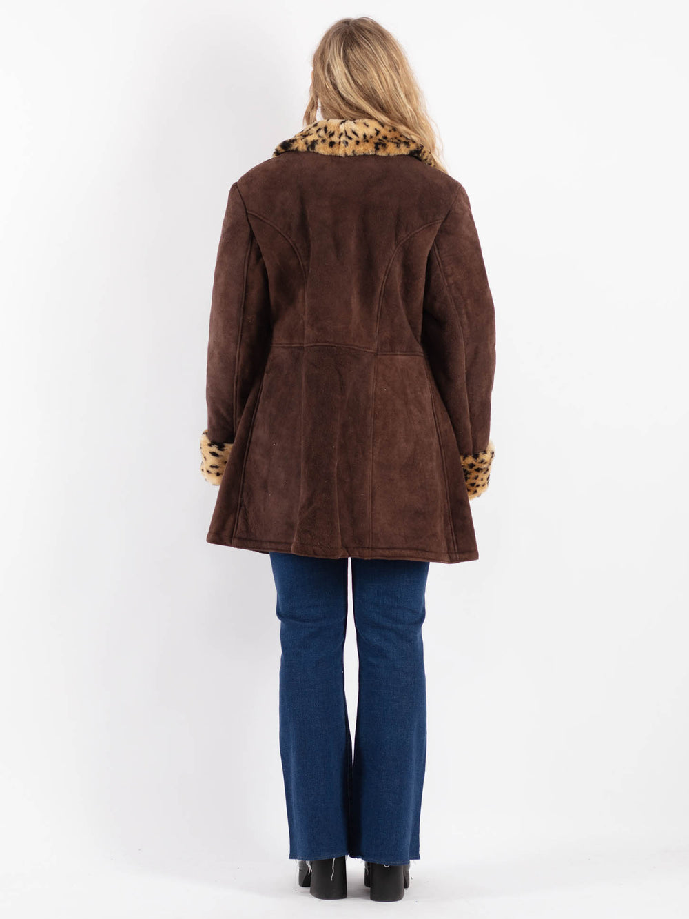 Vintage 70's Women Sheepskin Coat in BrownV9210