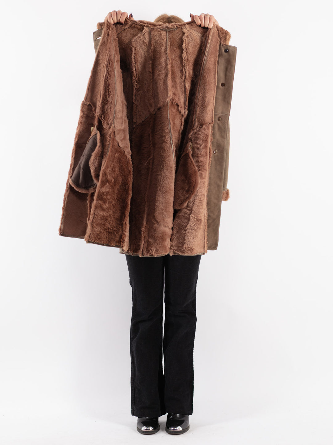 Vintage 70's Women Sheepskin in Beige