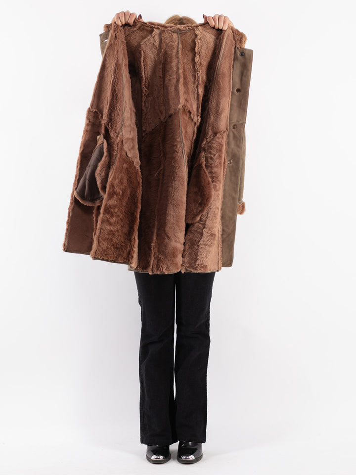 Vintage 70's Women Sheepskin in Beige