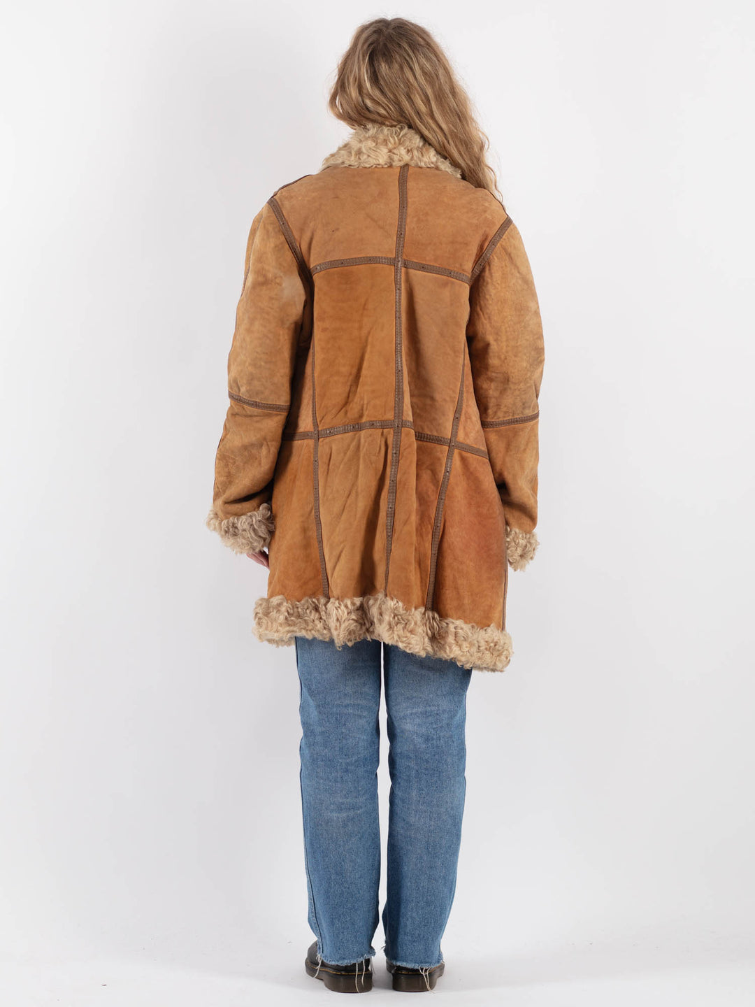 Vintage 70's Women Sheepskin Coat in BrownV9303
