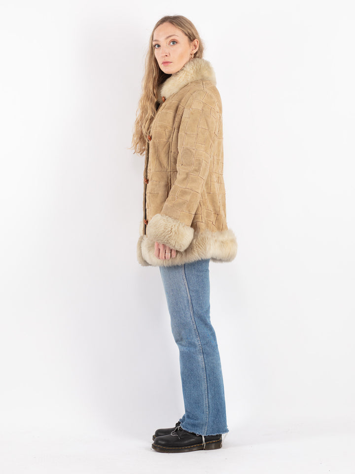 Vintage 70's Women Sheepskin Coat in