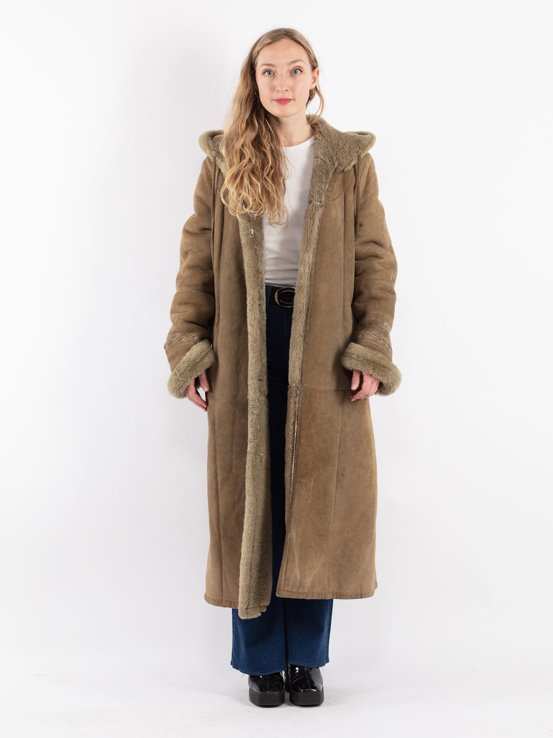 Vintage 70's Women Sheepskin in BeigeV8853