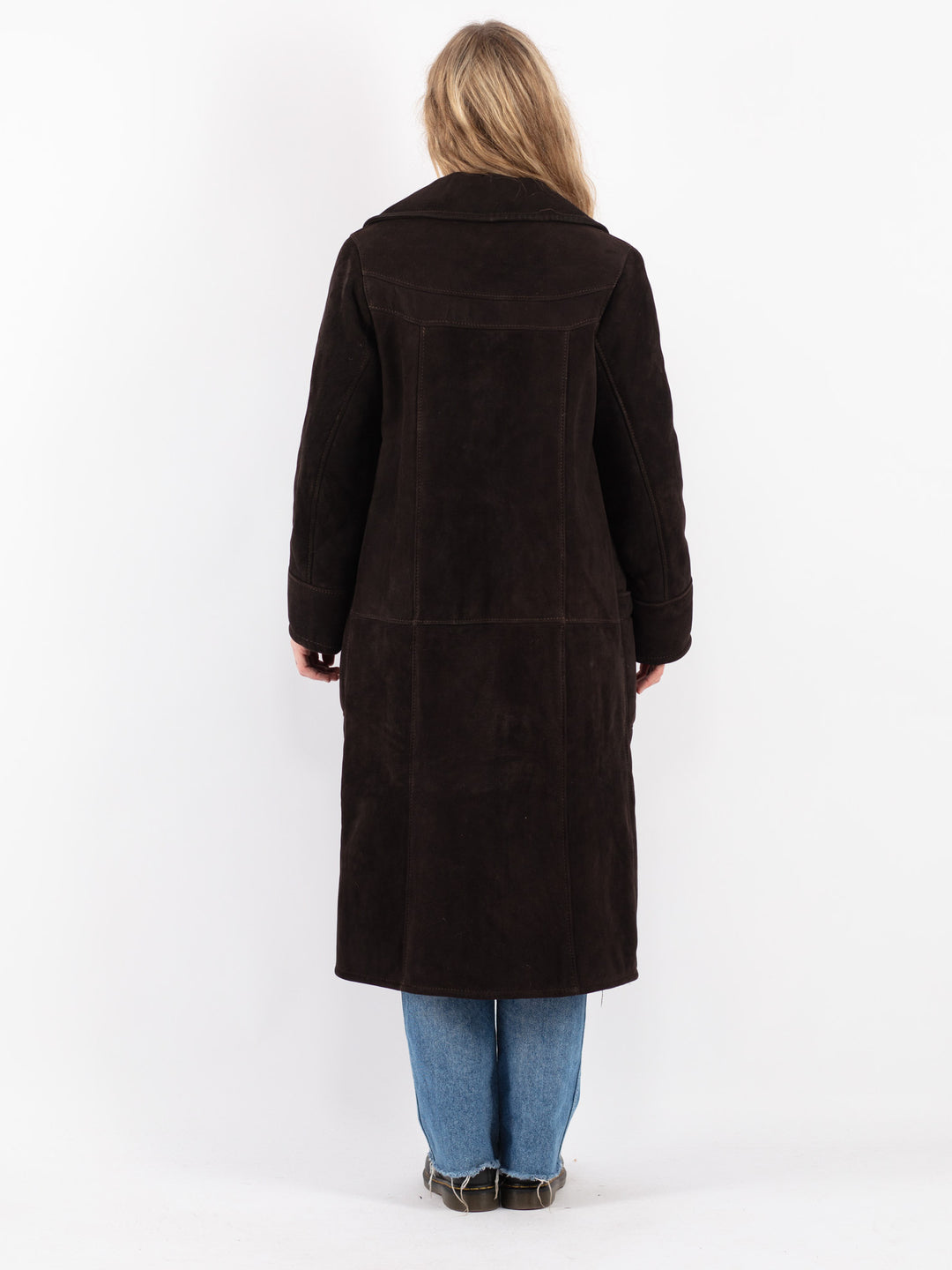 Vintage 70's Women Sheepskin Coat in Brown