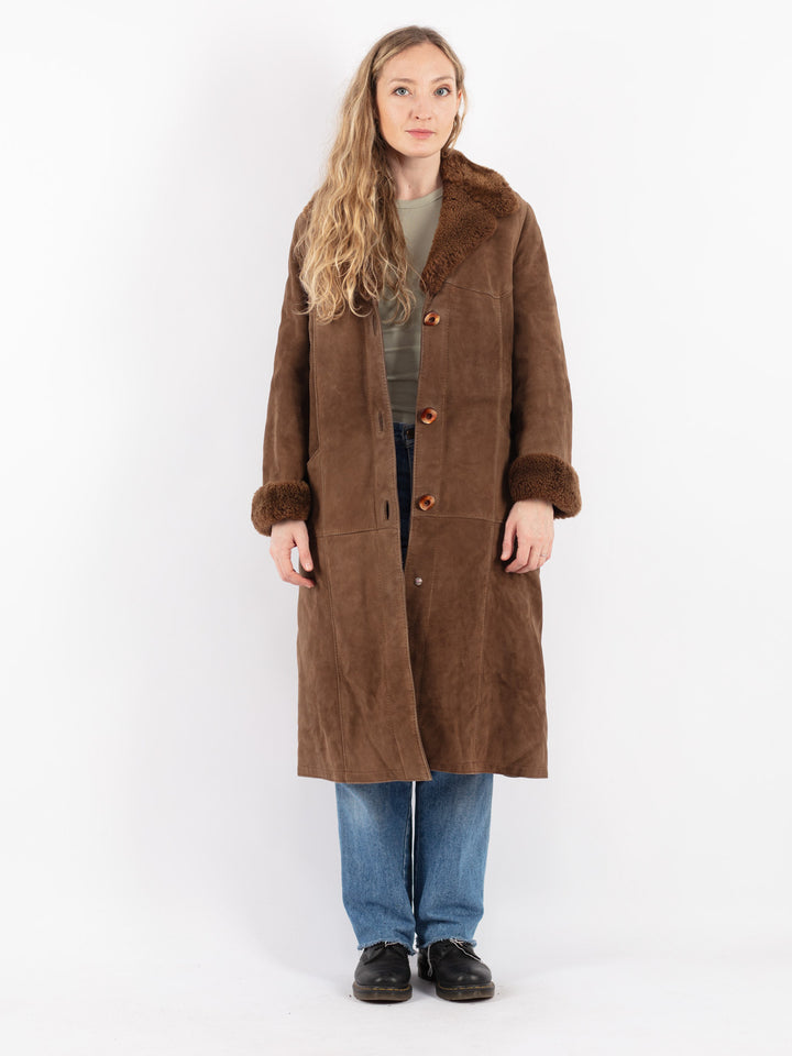 Vintage 70's Women Sheepskin in Brown