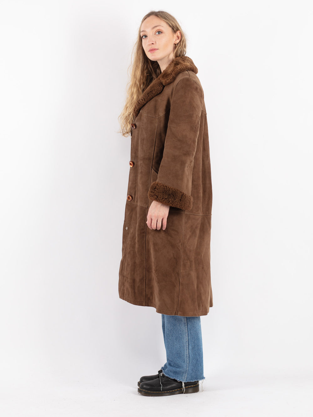 Vintage 70's Women Sheepskin in Brown