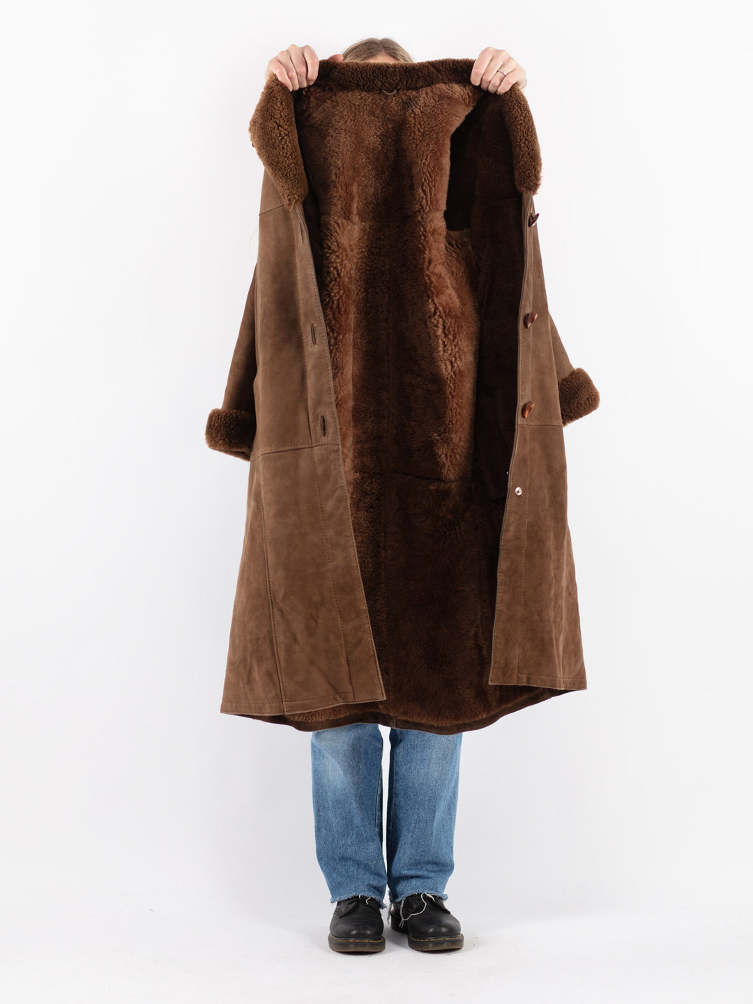 Vintage 70's Women Sheepskin in Brown