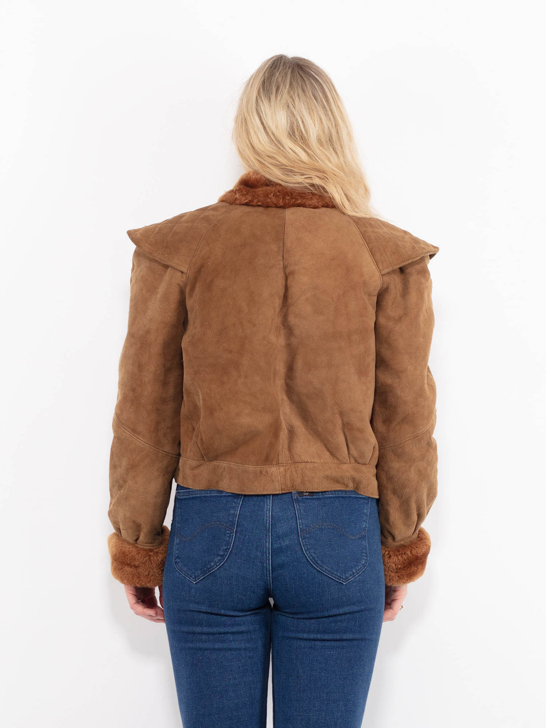 Vintage 70's Women Sheepskin Jacket in BrownA0994