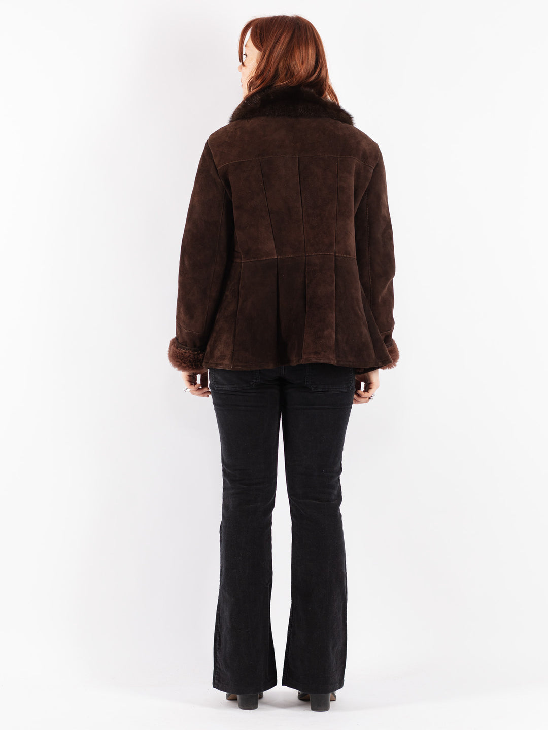 Vintage 70's Women Sheepskin Jacket in Brown