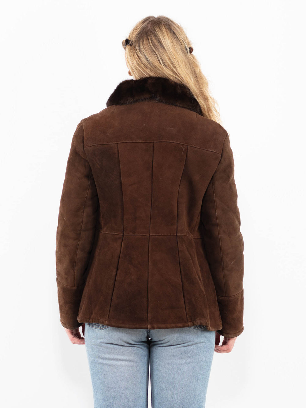 Vintage 70's Women Sheepskin Jacket in BrownA0337
