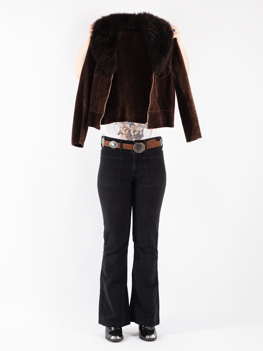 Vintage 70's Women Suede Jacket in