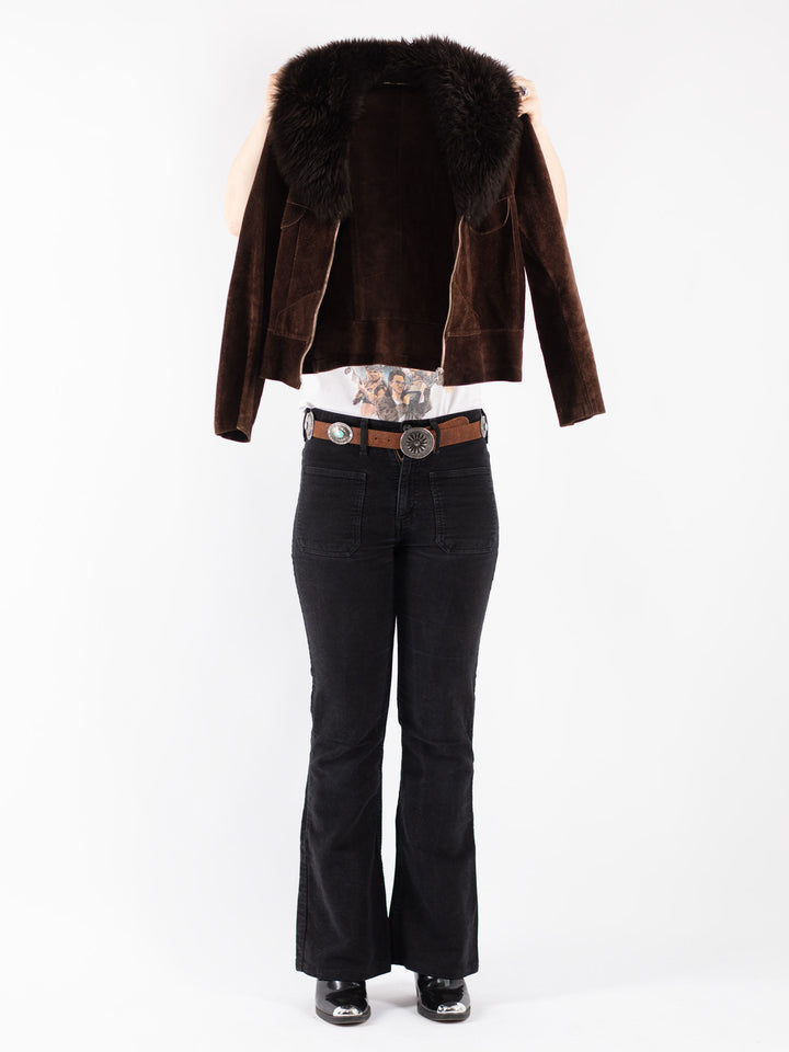 Vintage 70's Women Suede Jacket in