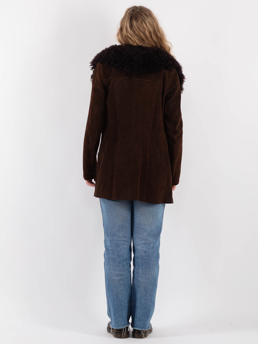 Vintage 70's Women Suede Jacket in Brown