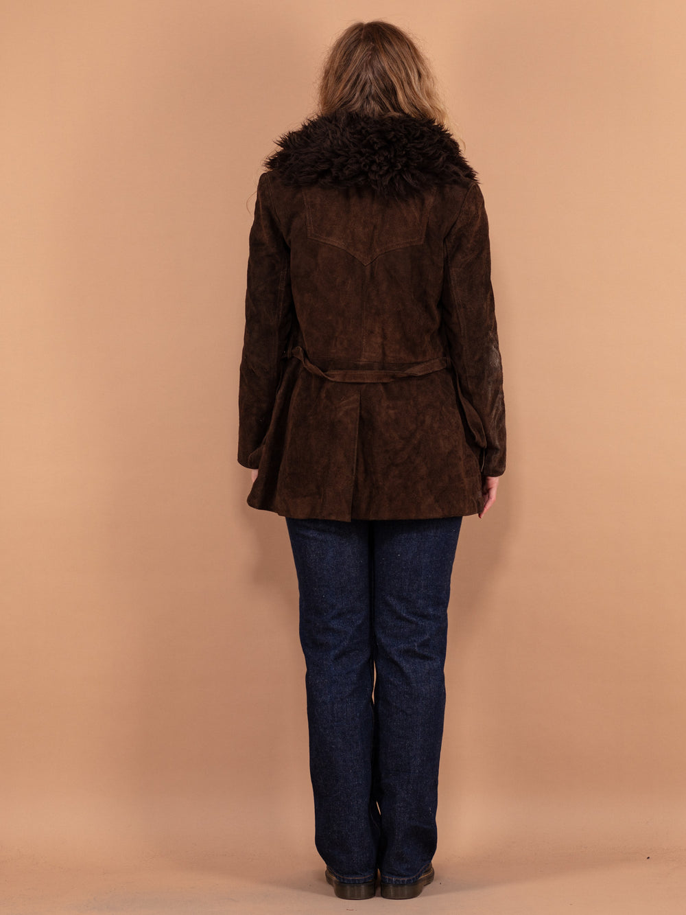 Vintage 70's Women Suede Penny Lane Jacket in Brown - NorthernGrip